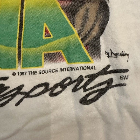 VTG 1997 NASCAR MBNA Motorsports Forget The Rest Demand The Best Race Shirt XL - Picture 6 of 11